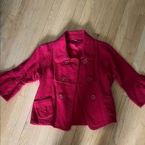 Ambition Women's Vibrant Red Pea Coat